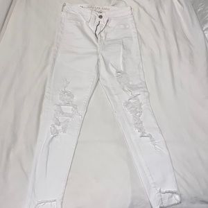White ripped American Eagle Jeans